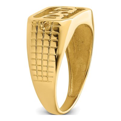 Men's 14K Yellow Gold Rectangle Ring Mounting – view 5
