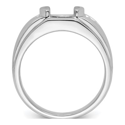 Men's 14K White Gold Onyx Diamond Ring Mounting – view 3