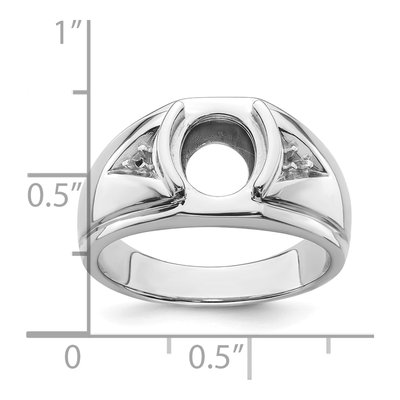 Men's 14K White Gold Onyx Diamond Ring Mounting – view 6