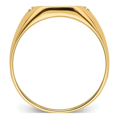 Men's 14K Yellow Gold Onyx Holds Octagon Ring Mounting – view 3