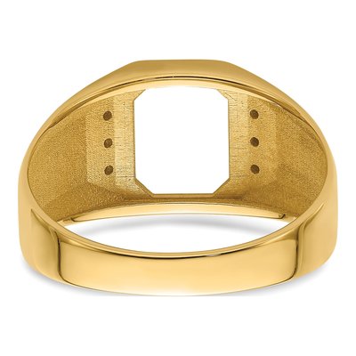 Men's 14K Yellow Gold Onyx Holds Octagon Ring Mounting – view 4