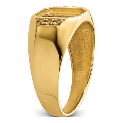 Men's 14K Yellow Gold Onyx Holds Octagon Ring Mounting – view 5