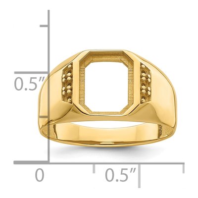 Men's 14K Yellow Gold Onyx Holds Octagon Ring Mounting – view 6