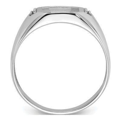 Men's 14K White Gold Onyx Holds Octagon Ring Mounting – view 3