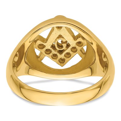 Men's 14K Yellow Gold Masonic Ring Mounting – view 4