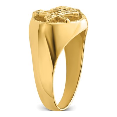 Men's 14K Yellow Gold Masonic Ring Mounting – view 5
