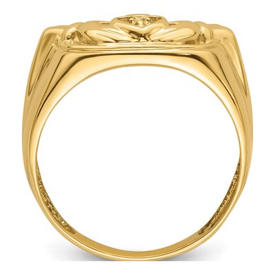 Men's 14K White Gold Claddagh Ring Mounting – view 3