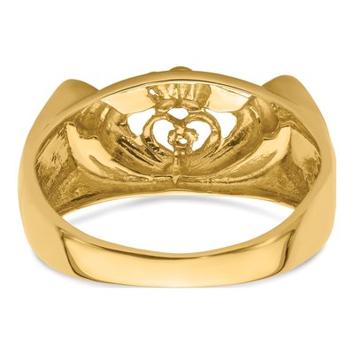 Men's 14K White Gold Claddagh Ring Mounting – view 4