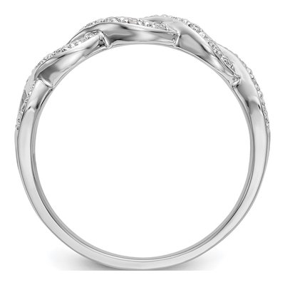 14K White Gold 1/10 ct tw Diamond Twist Wedding Band – view 2