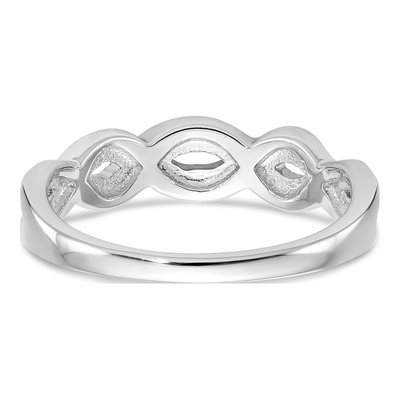 14K White Gold 1/10 ct tw Diamond Twist Wedding Band – view 5