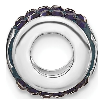 New York Yankees Sterling Silver NY Navy Crystal Bead – view 2
