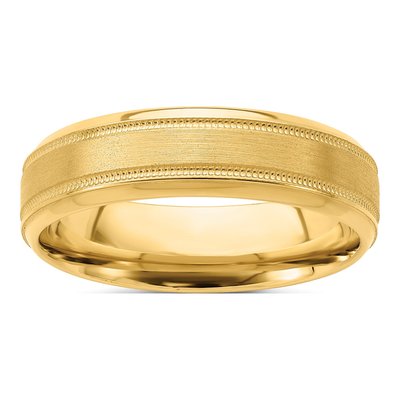 Men's 14K Yellow Gold 6mm Comfort-Fit Wedding Band