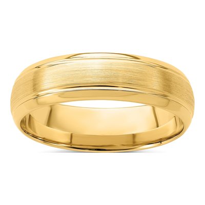 14K Yellow Gold 6mm Comfort-Fit Wedding Band