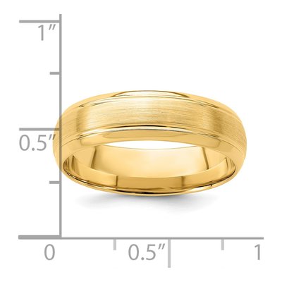 14K Yellow Gold 6mm Comfort-Fit Wedding Band – view 3