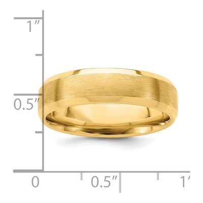 14K Yellow Gold 6mm Comfort-Fit Wedding Band – view 3