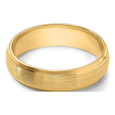 14K Yellow Gold 6mm Comfort-Fit Wedding Band – view 6