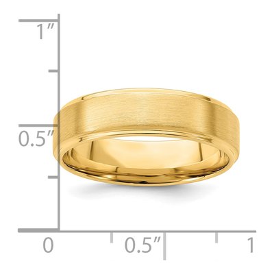 14K Yellow Gold 6mm Comfort-Fit Wedding Band – view 3