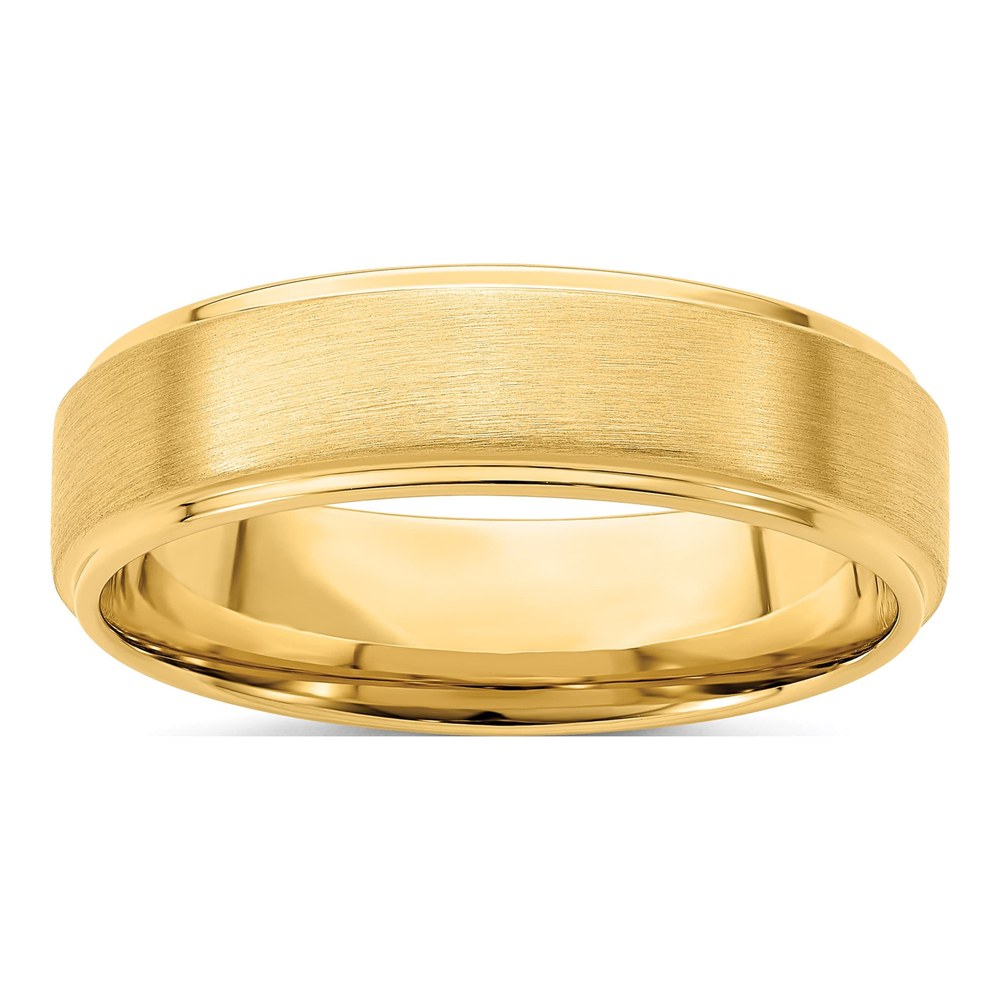 14K Yellow Gold 6mm Comfort-Fit Wedding Band