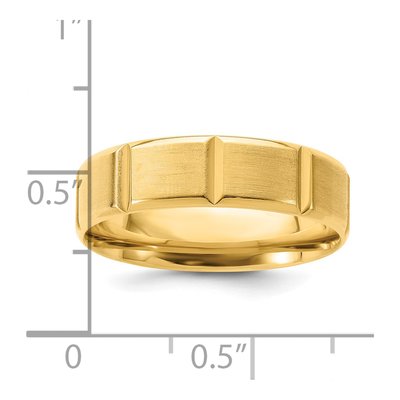 14K Yellow Gold 6mm Heavyweight Comfort-Fit Wedding Band – view 3