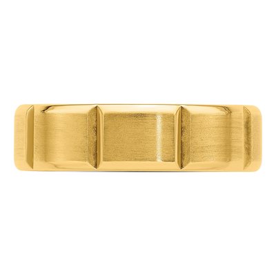 14K Yellow Gold 6mm Heavyweight Comfort-Fit Wedding Band – view 4