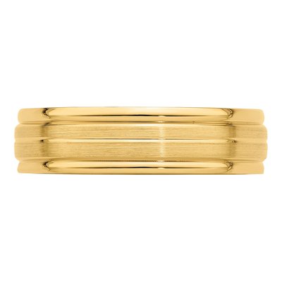 14K Yellow Gold 6mm Heavyweight Comfort-Fit Wedding Band – view 4