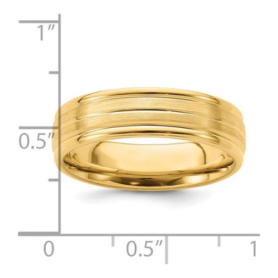 14K Yellow Gold 6mm Comfort-Fit Wedding Band – view 3