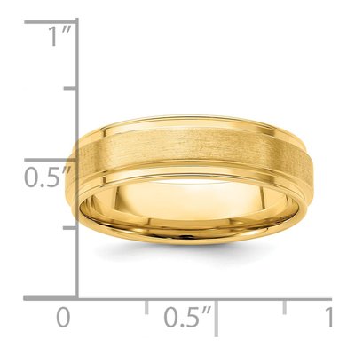 14K Yellow Gold 6mm Heavyweight Comfort-Fit Wedding Band – view 3