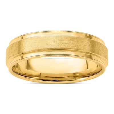 14K Yellow Gold 6mm Heavyweight Comfort-Fit Wedding Band