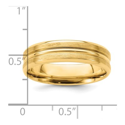 14K Yellow Gold 6mm Comfort-Fit Wedding Band – view 3