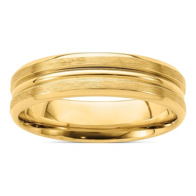 14K Yellow Gold 6mm Comfort-Fit Wedding Band