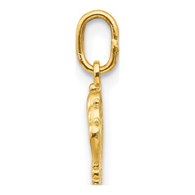 14K Yellow Gold Crown Pendant – view 3