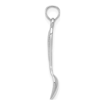 14K White Gold 3-D Spoon Pendant – view 3