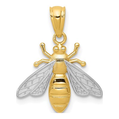 14K Yellow Gold Bee Pendant
