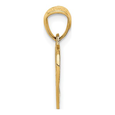 14K Yellow Gold Basketball Hoop Pendant – view 3