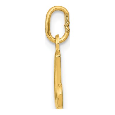 14K Yellow Gold Letter A Pendant – view 3