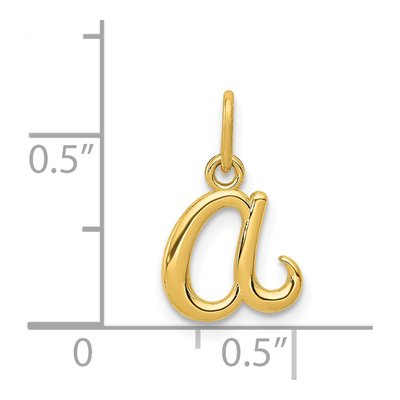 14K Yellow Gold Letter A Pendant – view 5