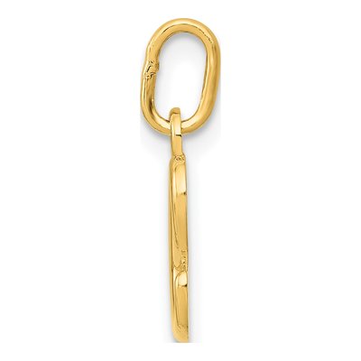 14K Yellow Gold Letter E Pendant – view 3