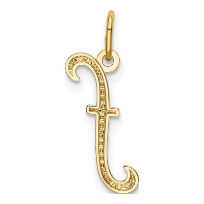 14K Yellow Gold Letter F Pendant – view 4