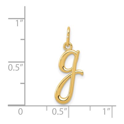 14K Yellow Gold Letter G Pendant – view 4