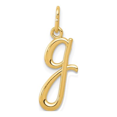 14K Yellow Gold Letter G Pendant