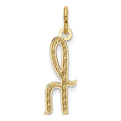 14K Yellow Gold Letter H Pendant – view 4