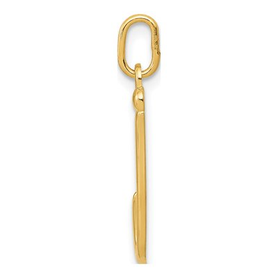 14K Yellow Gold Letter J Pendant – view 3