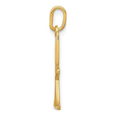 14K Yellow Gold Letter K Pendant – view 3