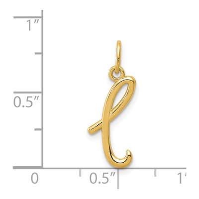 14K Yellow Gold Letter L Pendant – view 5