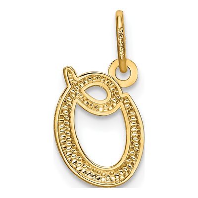 14K Yellow Gold Letter O Pendant – view 4