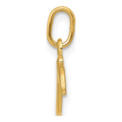 14K Yellow Gold Letter R Pendant – view 3