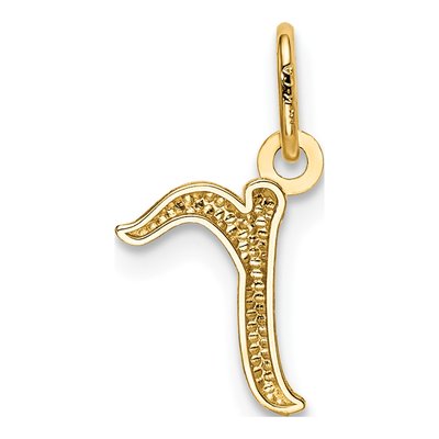 14K Yellow Gold Letter R Pendant – view 4