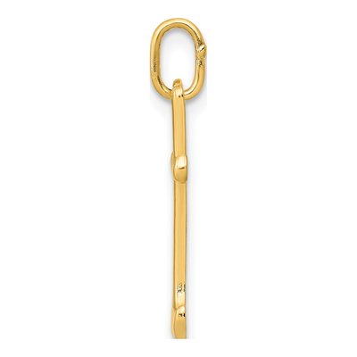 14K Yellow Gold Letter T Pendant – view 3