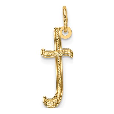 14K Yellow Gold Letter T Pendant – view 4