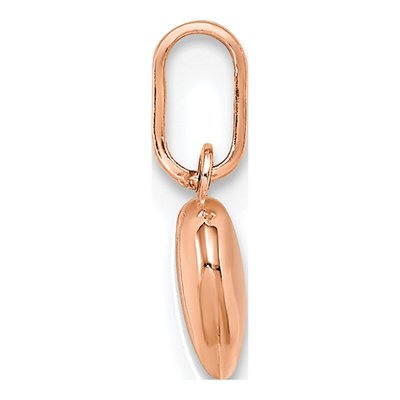14K Rose Gold Puffed Heart Charm – view 3